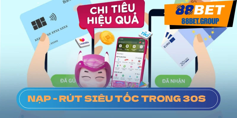 Nạp rút tốc độ chỉ trong 30s